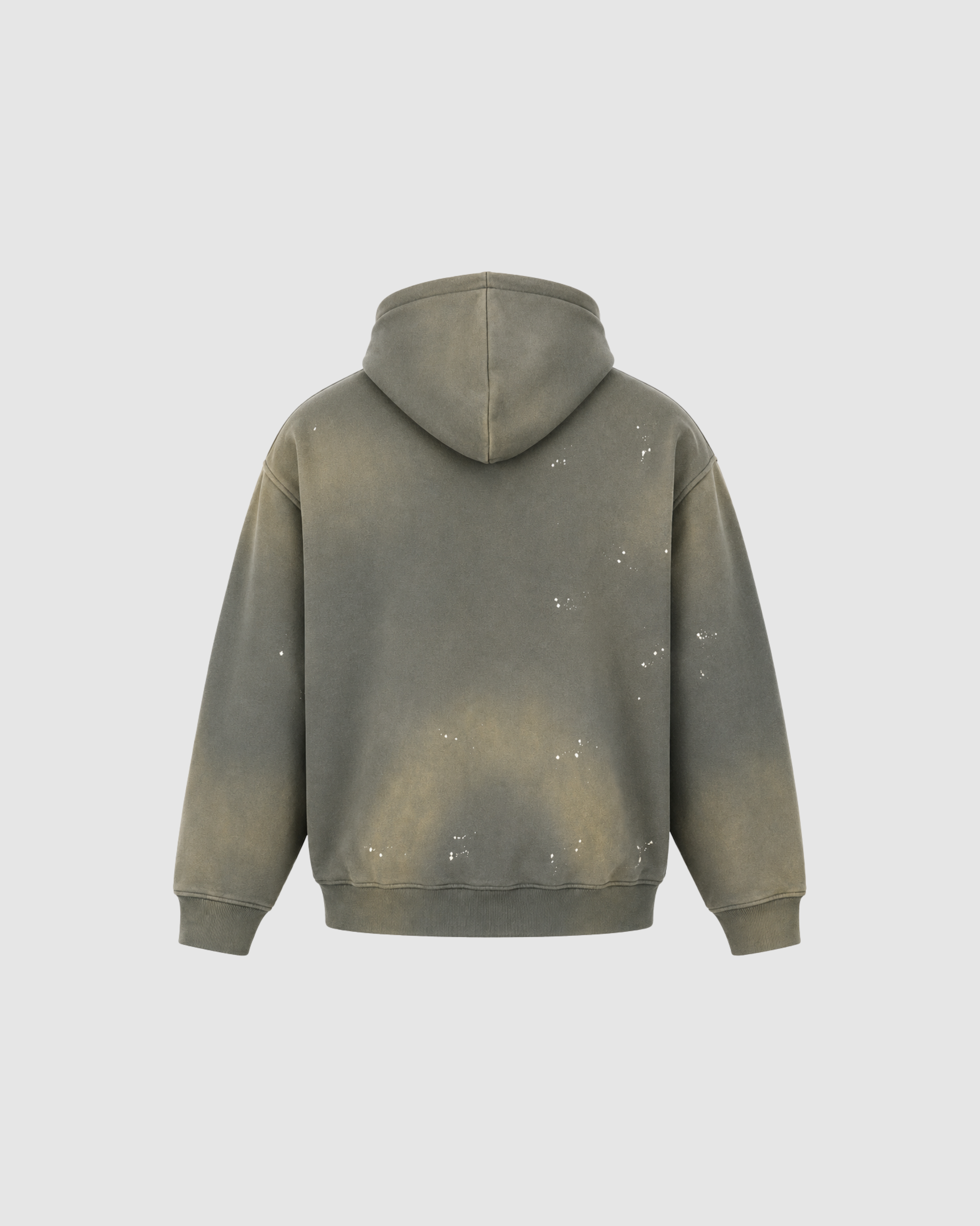 VINTAGE WASHED FRAYED HOODIE - OCEAN GRAY