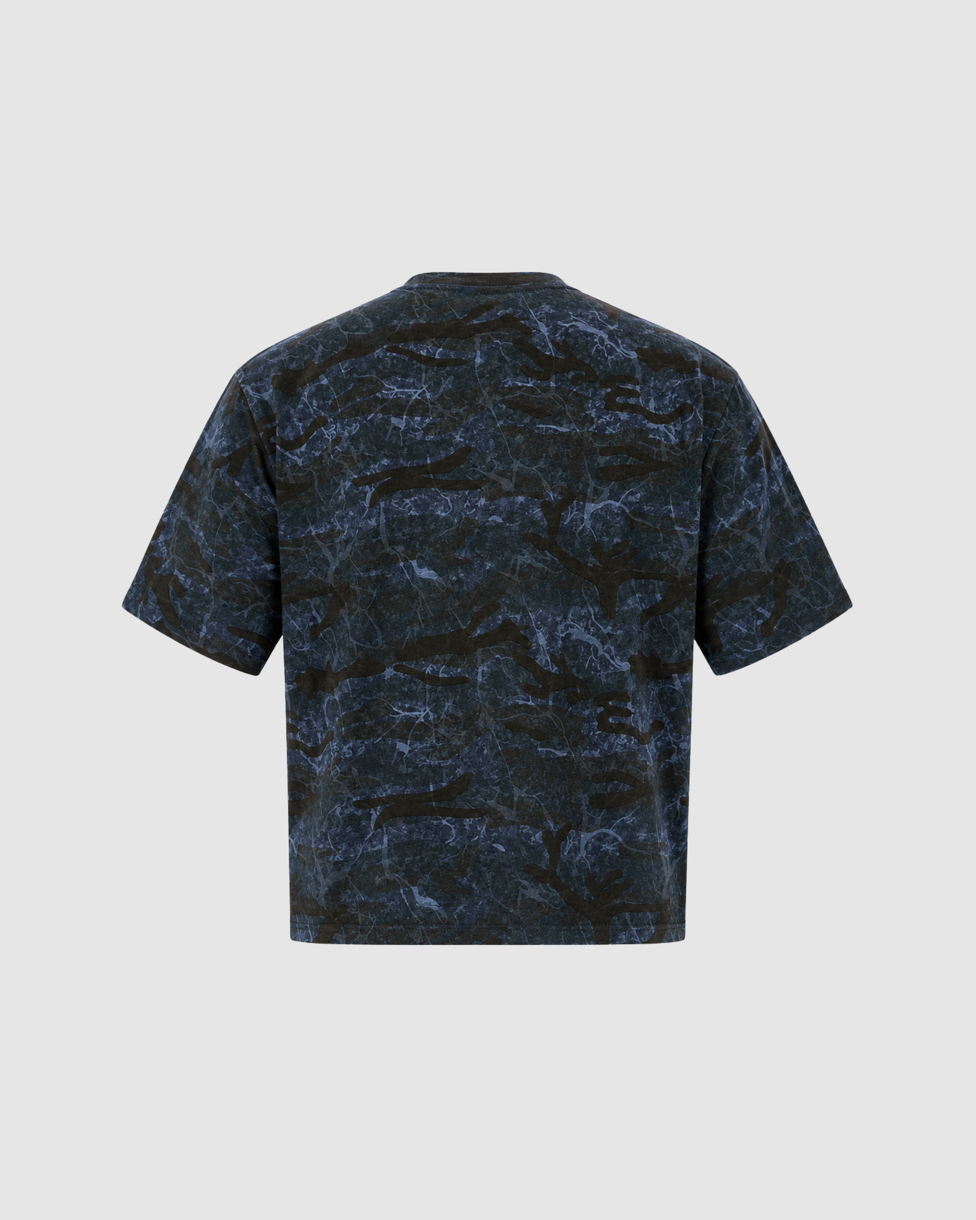 CAMO BOXY T-SHIRT - BLUE