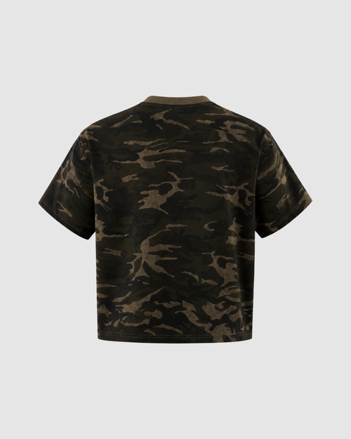 CAMO BOXY T-SHIRT - KHAKI