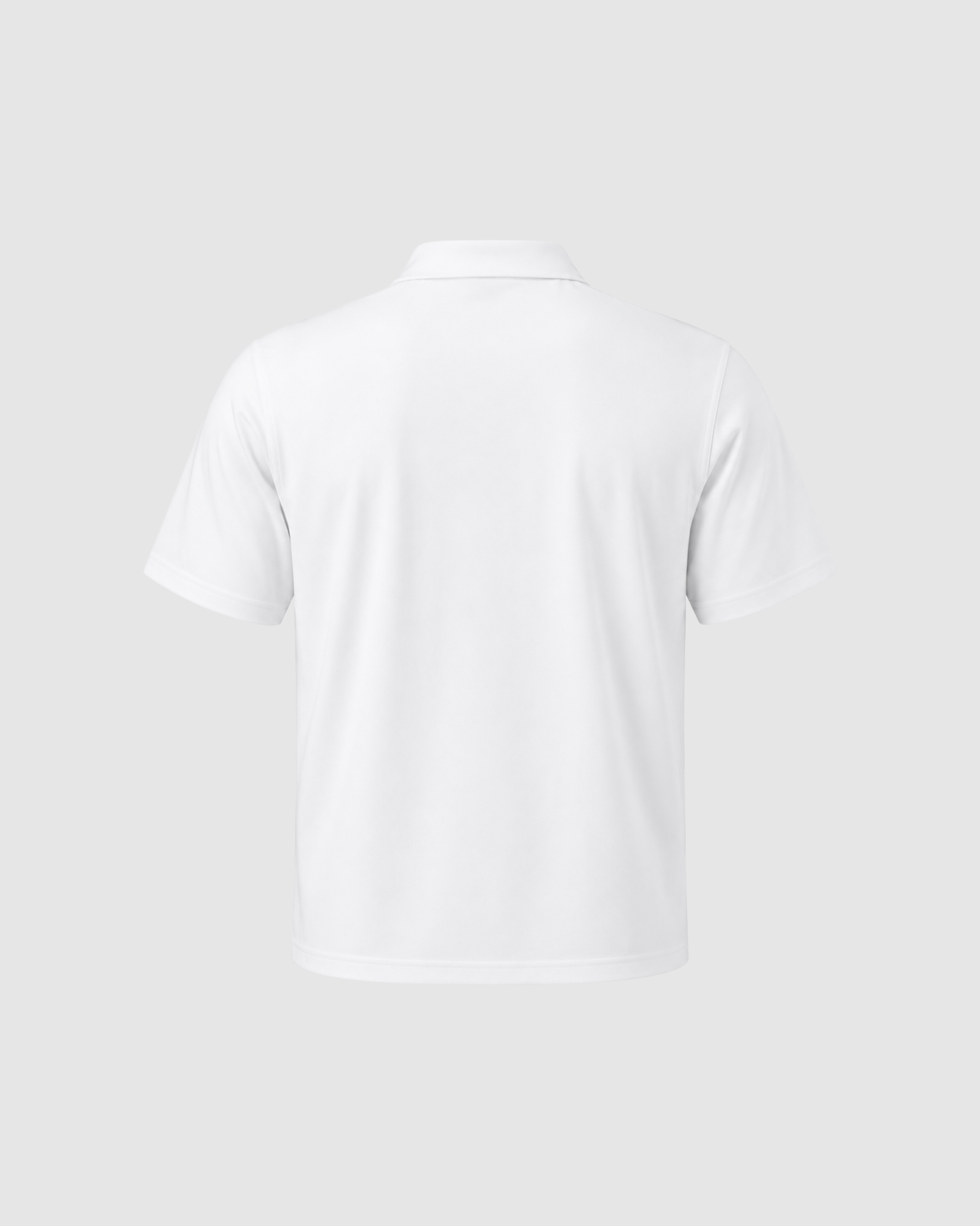 SIGNATURE BLANK HALF ZIP POLO - WHITE