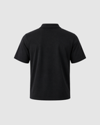 SIGNATURE BLANK HALF ZIP POLO - BLACK