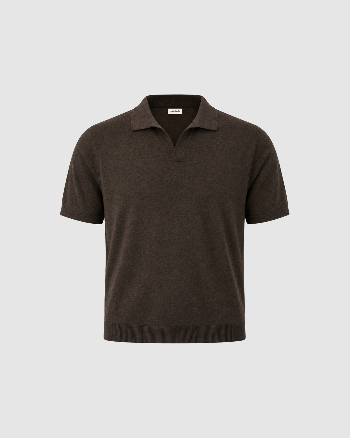SIGNATURE BLANK OVERSIZED POLO - BROWN