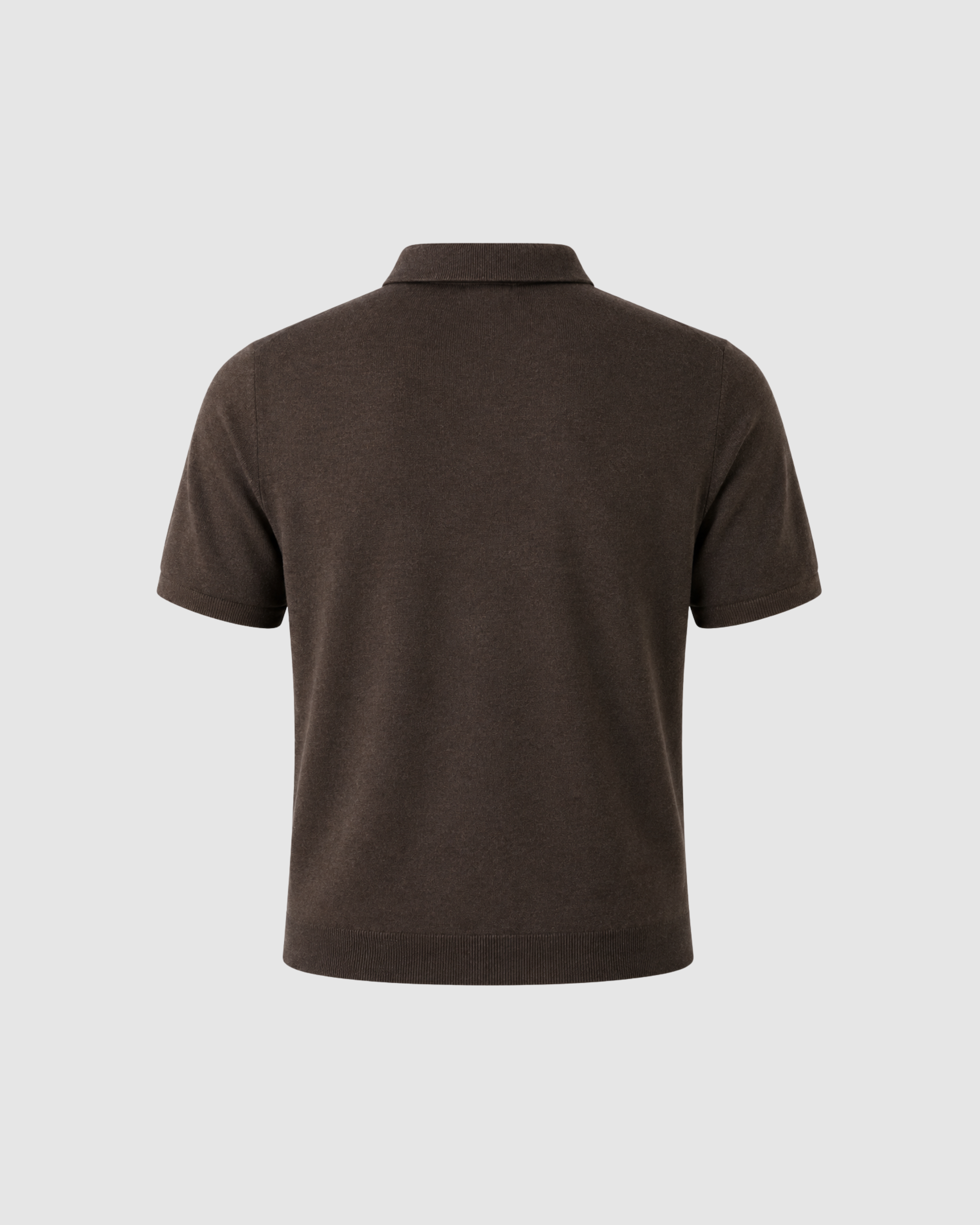 SIGNATURE BLANK OVERSIZED POLO - BROWN