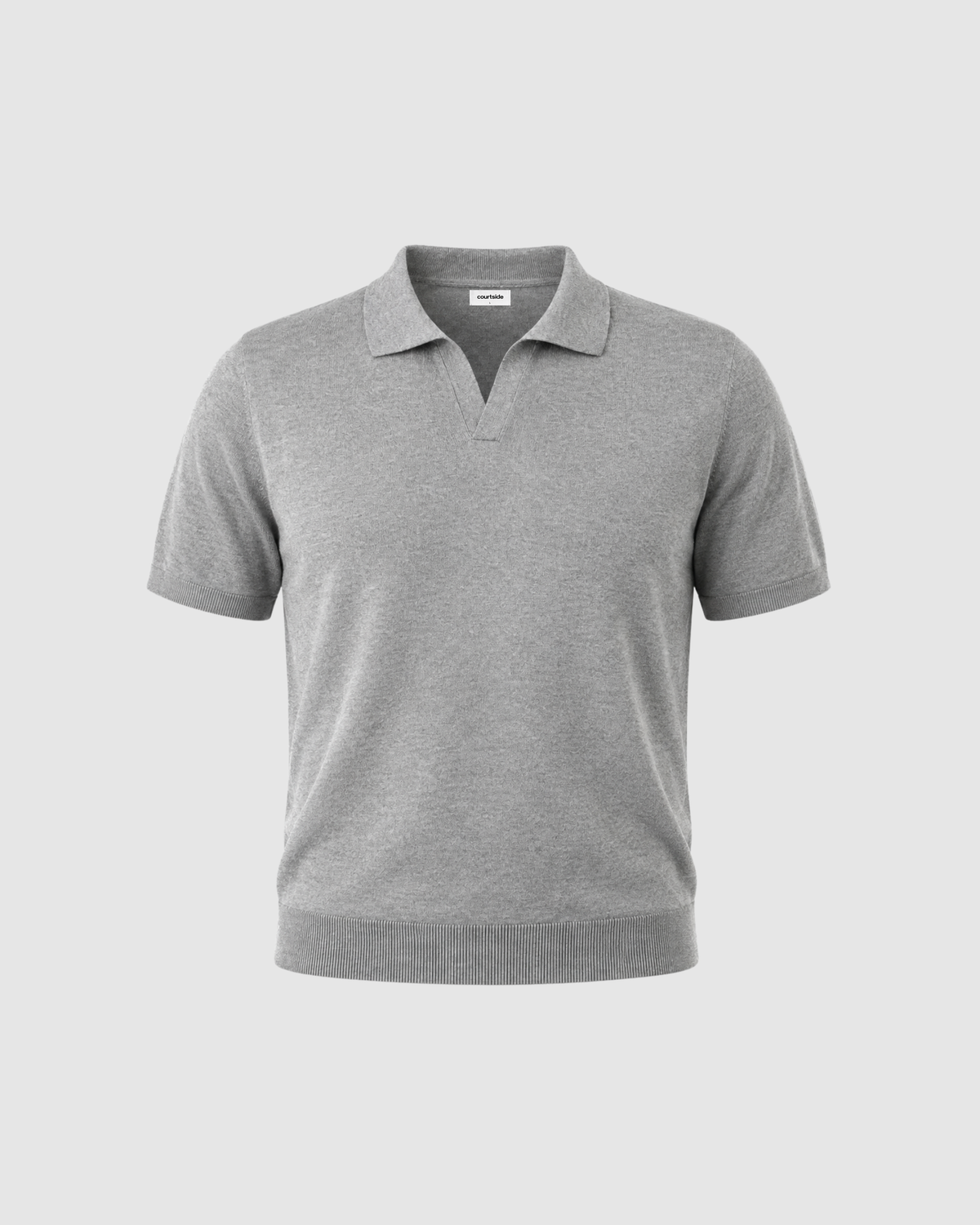 SIGNATURE BLANK OVERSIZED POLO - GRAY