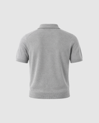 SIGNATURE BLANK OVERSIZED POLO - GRAY