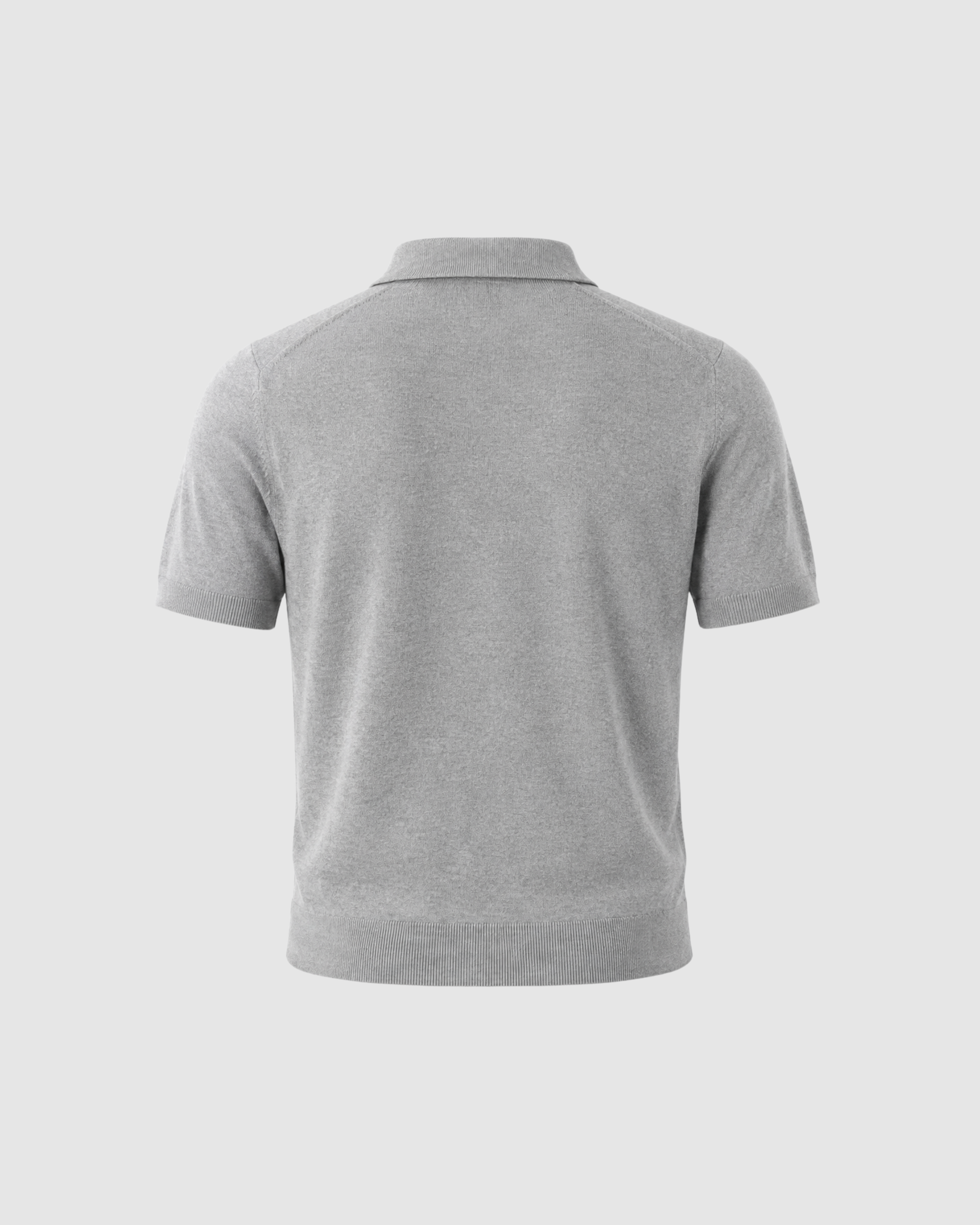 SIGNATURE BLANK OVERSIZED POLO - GRAY