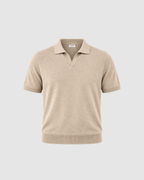 SIGNATURE BLANK OVERSIZED POLO - SAND