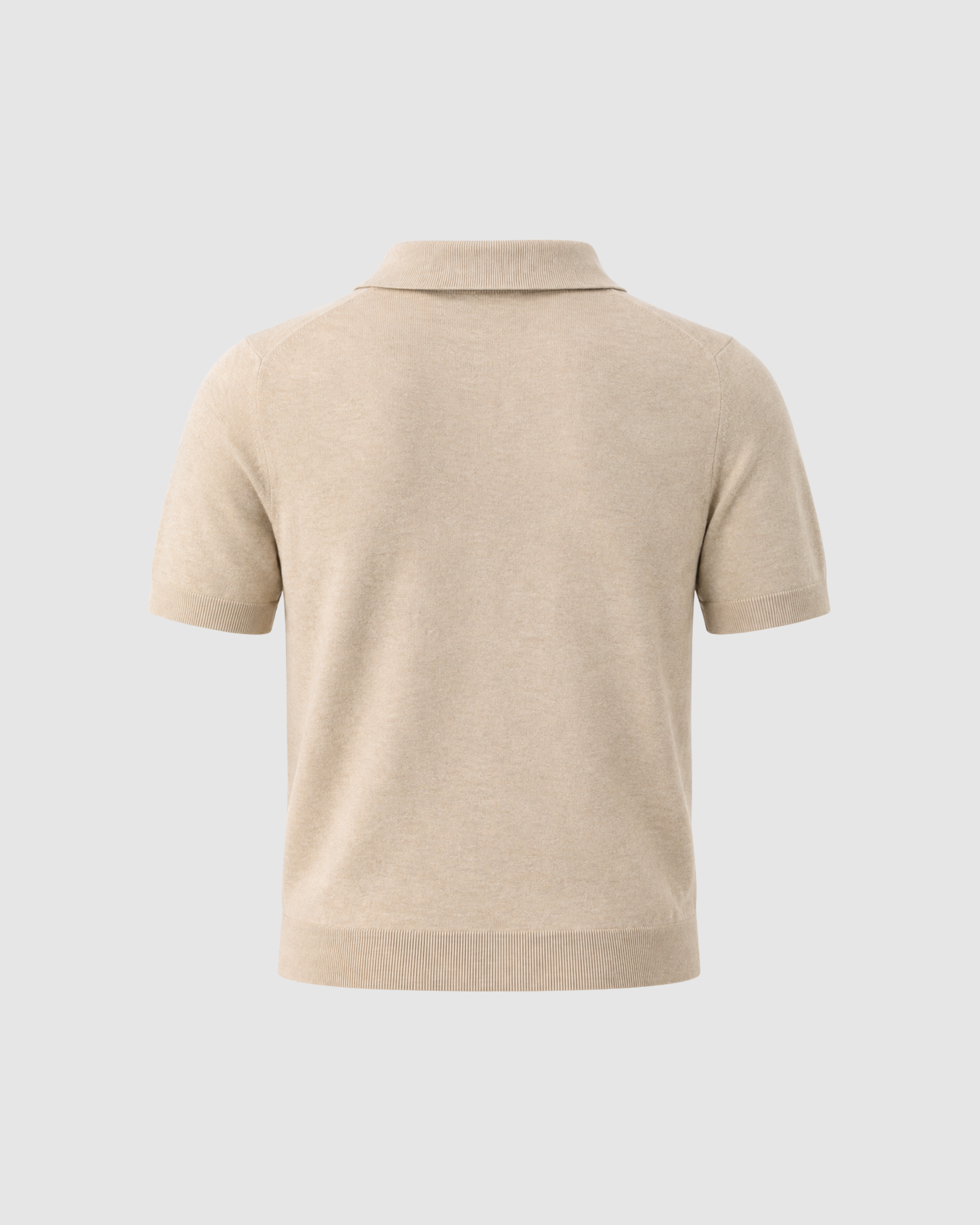 SIGNATURE BLANK OVERSIZED POLO - SAND