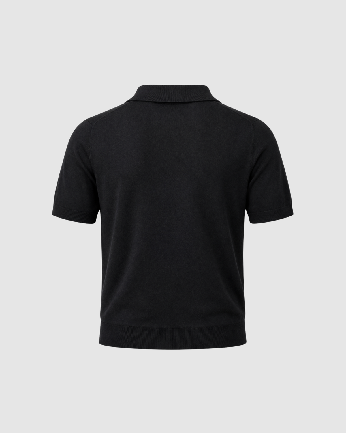 SIGNATURE BLANK OVERSIZED POLO - BLACK