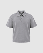 SIGNATURE SNOW WASHED POLO - GRAY