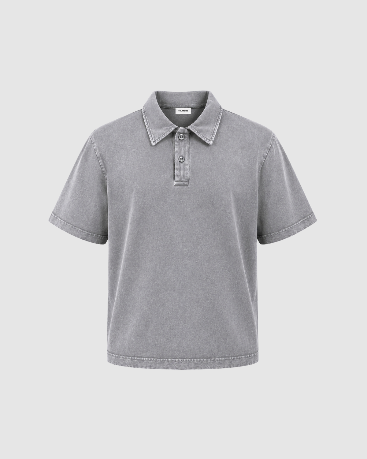SIGNATURE SNOW WASHED POLO - GRAY