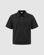 SIGNATURE SNOW WASHED POLO - BLACK