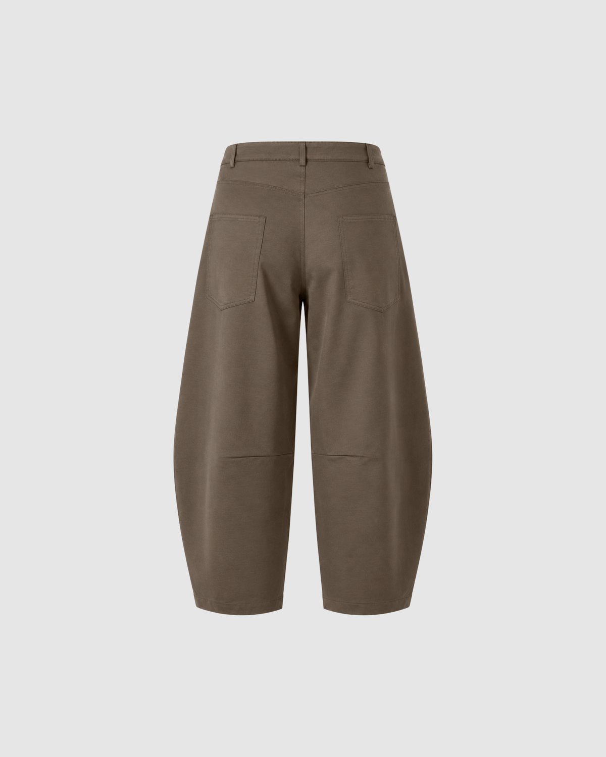 BLANK BARREL LEG PANTS - COFFEE