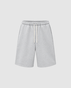 CLOUD THREE QUARTER SWEAT SHORTS - GRAY