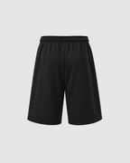 CLOUD THREE QUARTER SWEAT SHORTS - BLACK