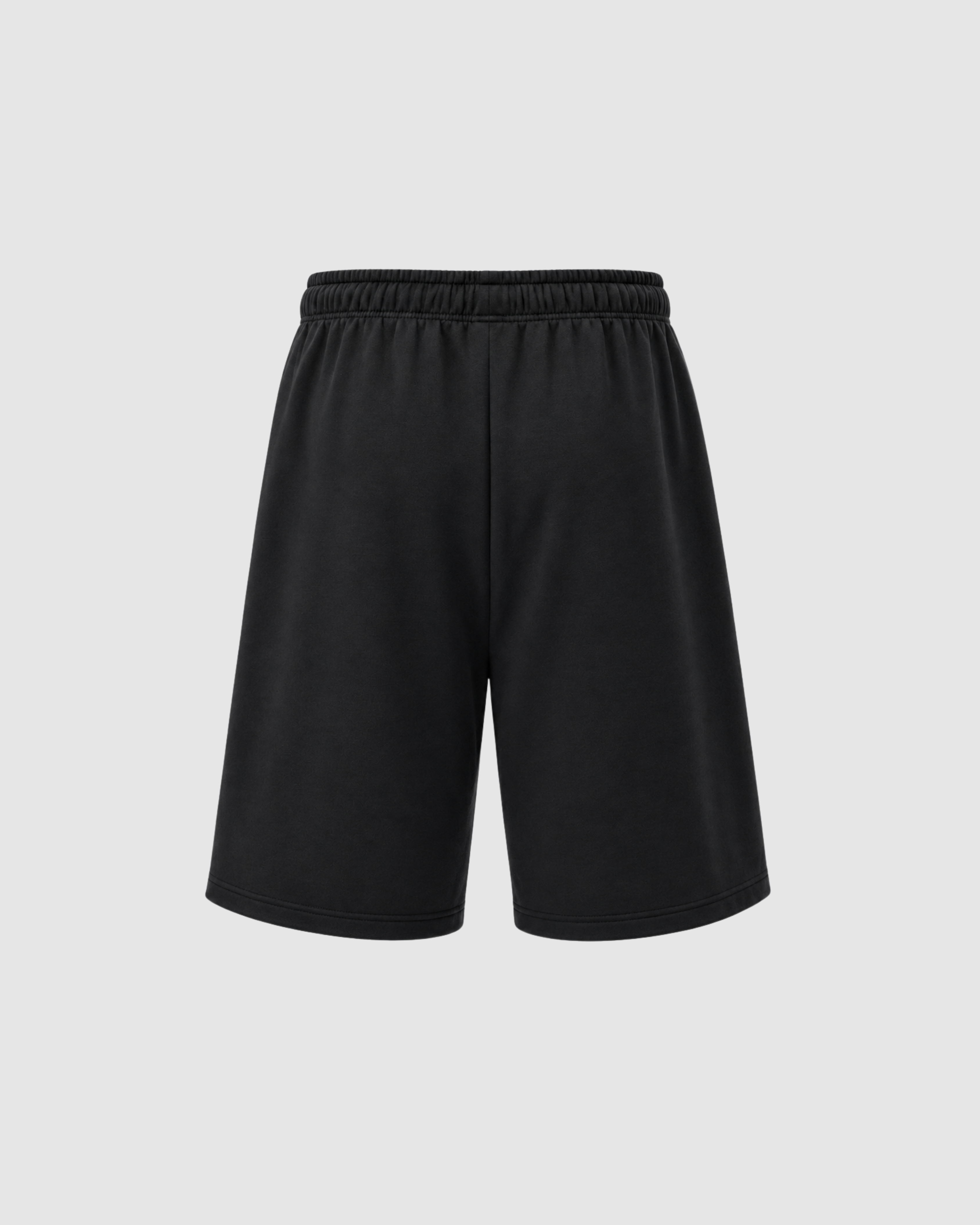 CLOUD THREE QUARTER SWEAT SHORTS - BLACK