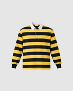 BLOCK STRIPE POLO - YELLOW WITH NAVY