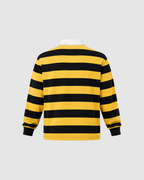 BLOCK STRIPE POLO - YELLOW WITH NAVY