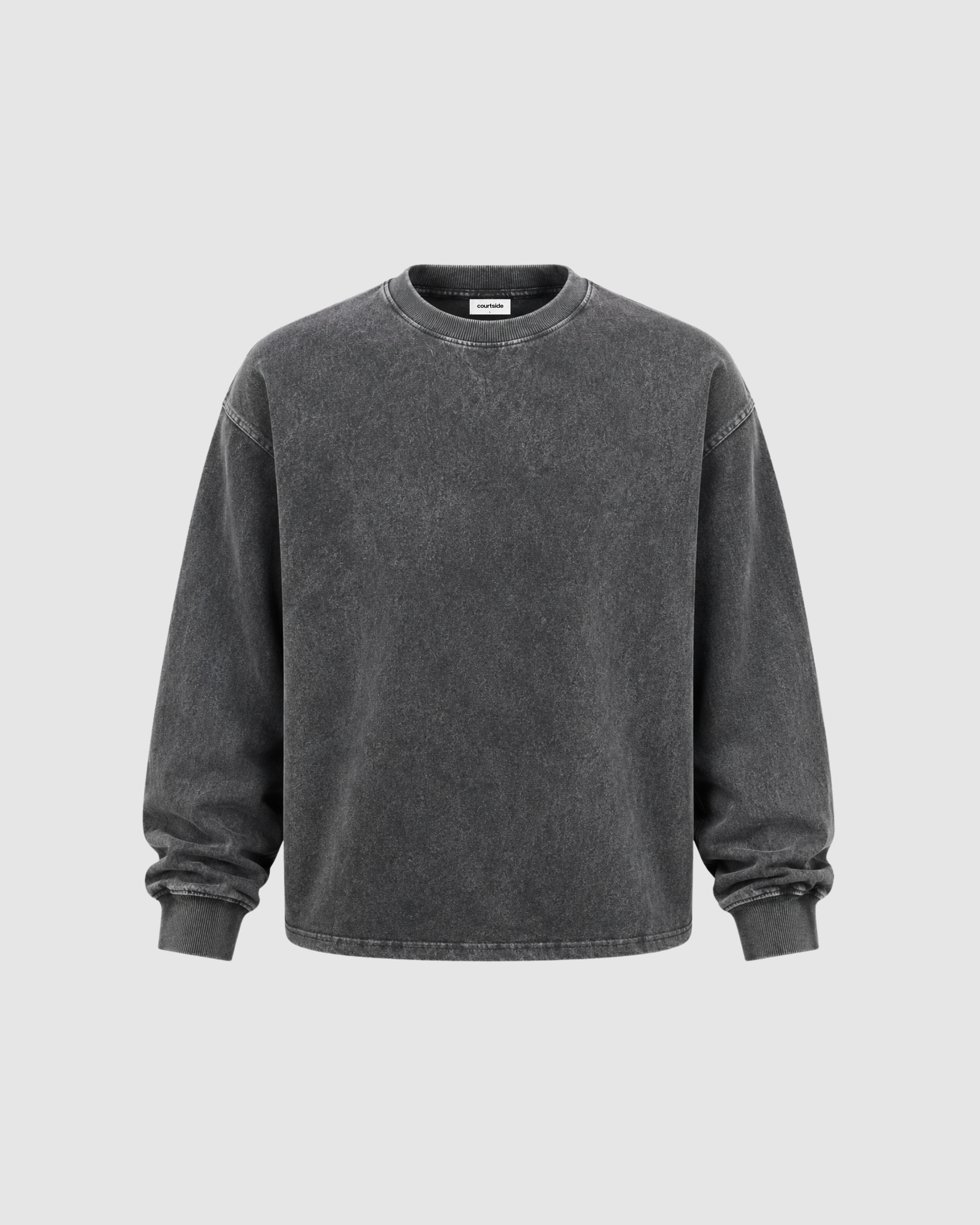 ACID WASH LONG SLEEVE - GRAY