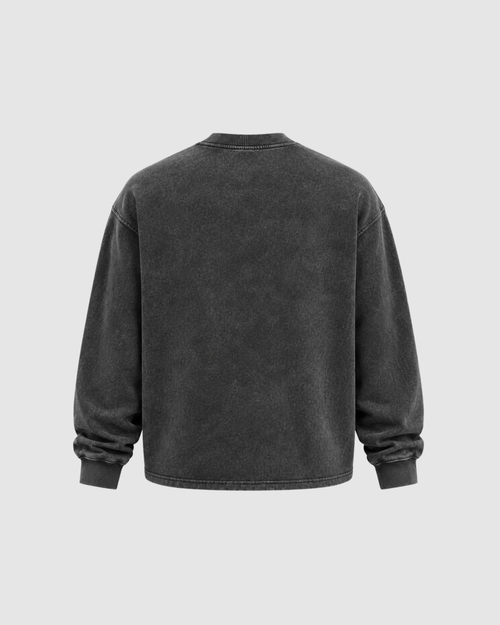 ACID WASH LONG SLEEVE - GRAY