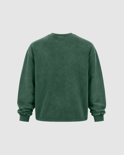 ACID WASH LONG SLEEVE - GREEN