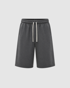 CLOUD THREE QUARTER SWEAT SHORTS - DARK GRAY