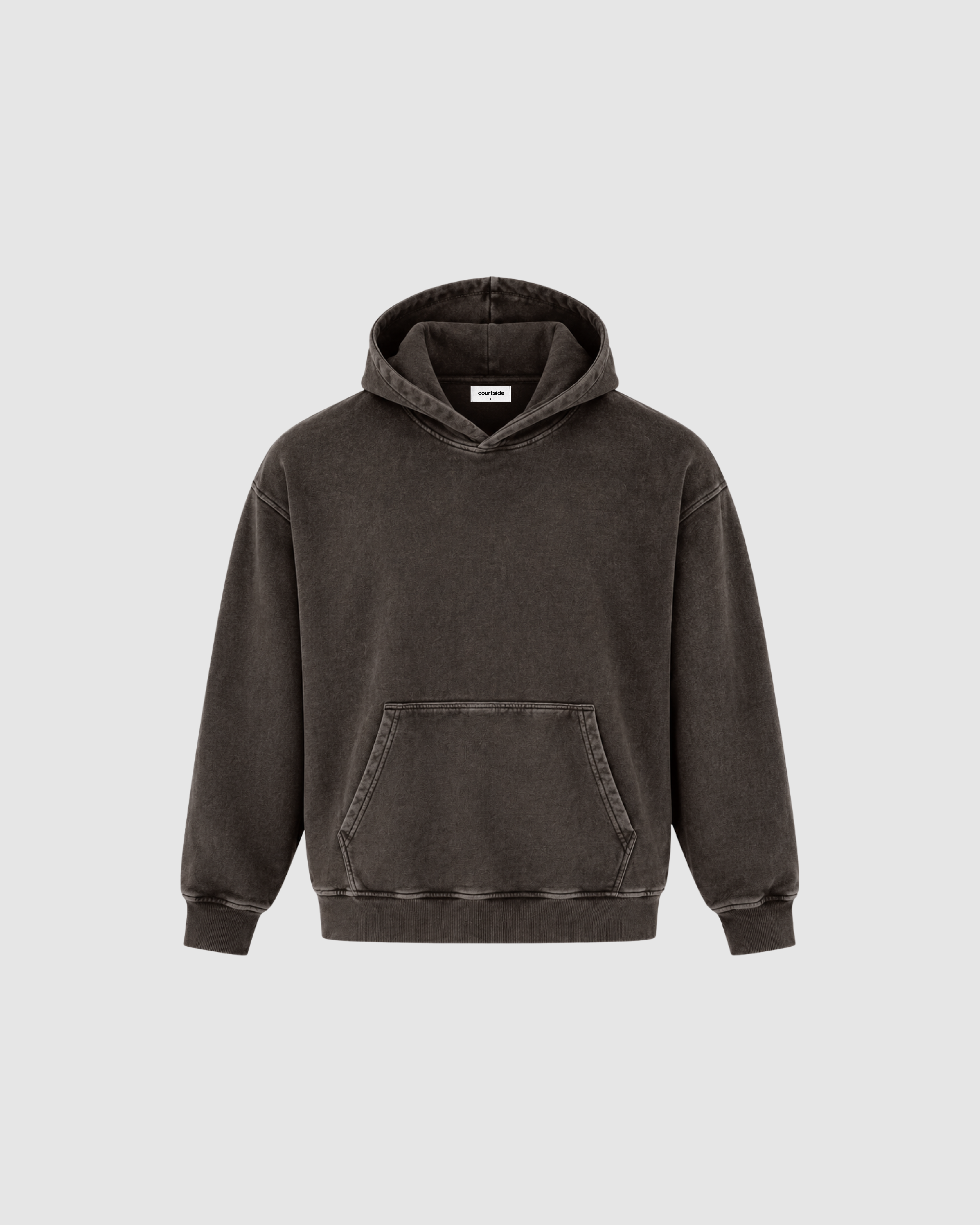 SNOW WASHED HOODIE - DARK GRAY