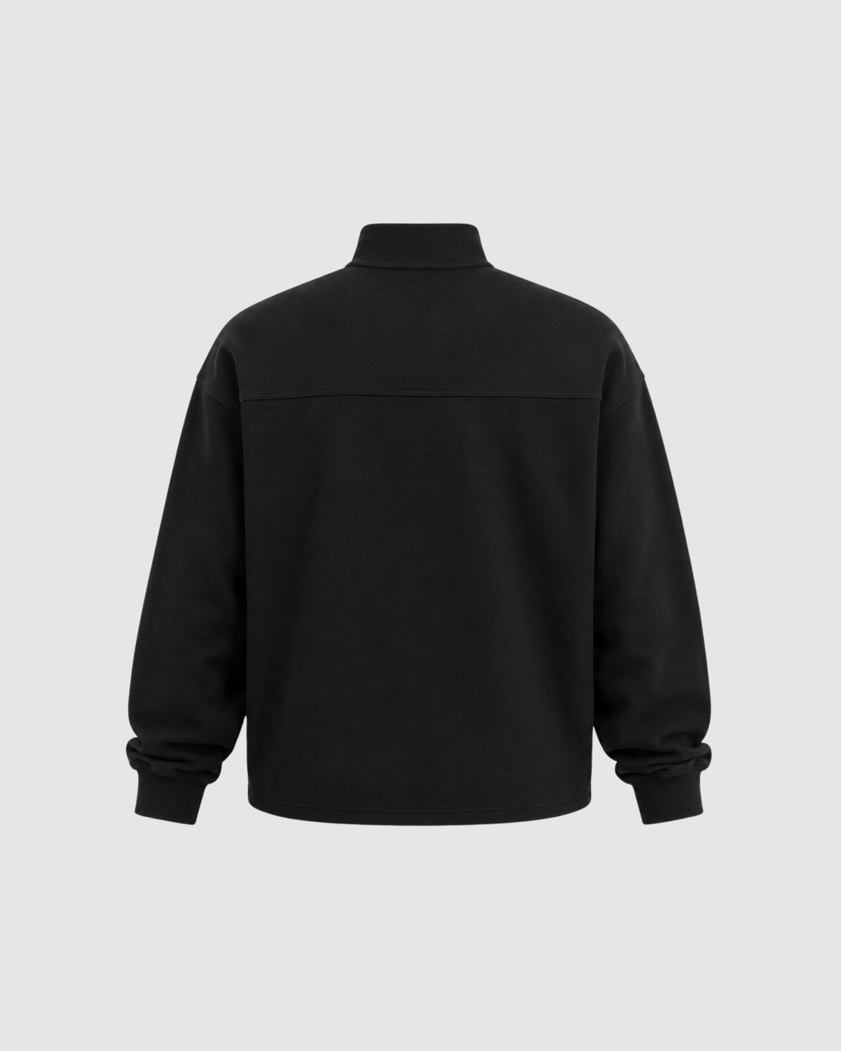QUARTER ZIP SWEATER - BLACK
