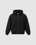 CLOUD ZIP UP HOODIE - BLACK