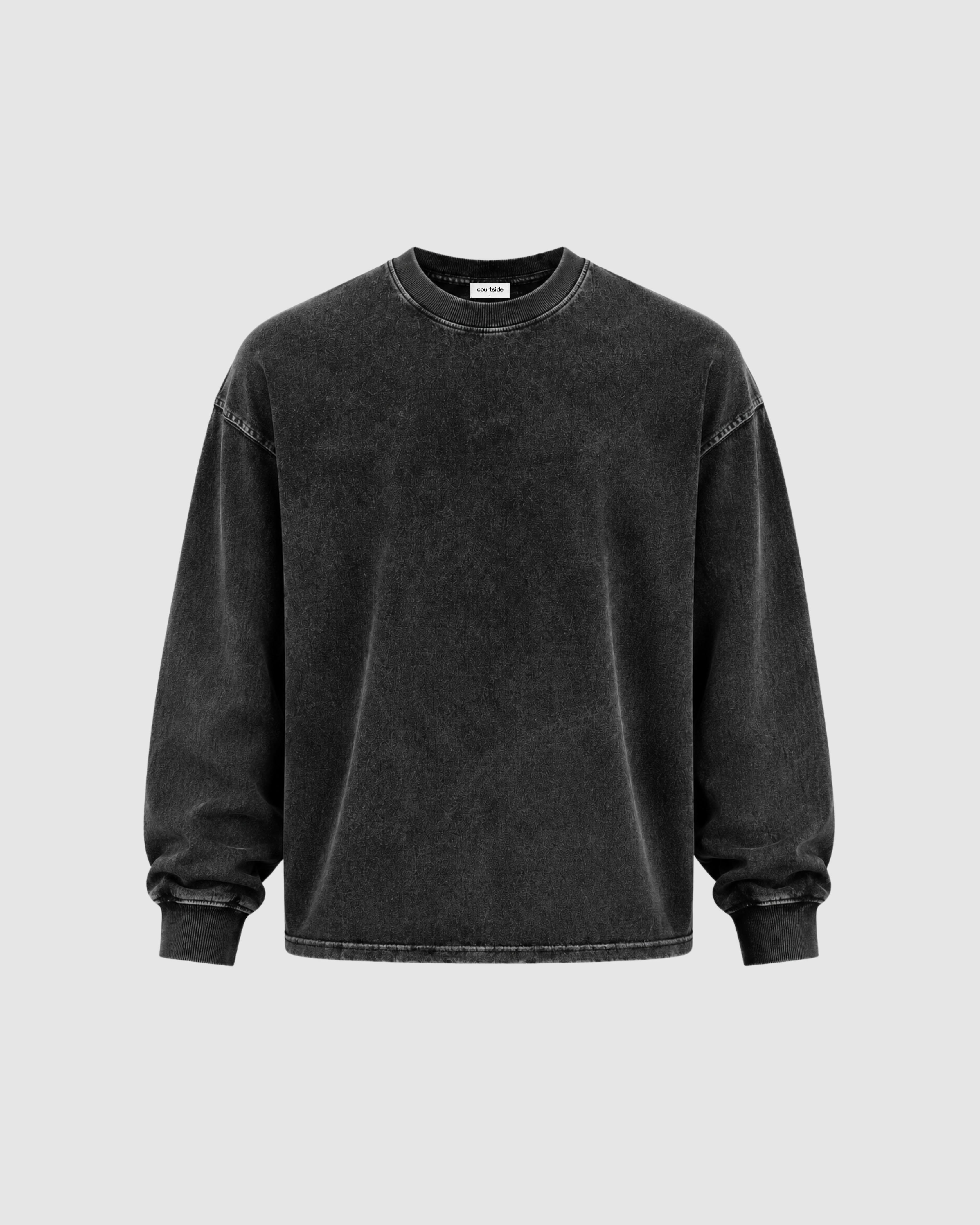 ACID WASH LONG SLEEVE - BLACK