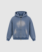 SUNFADE ZIP UP HOODIE - BLUE