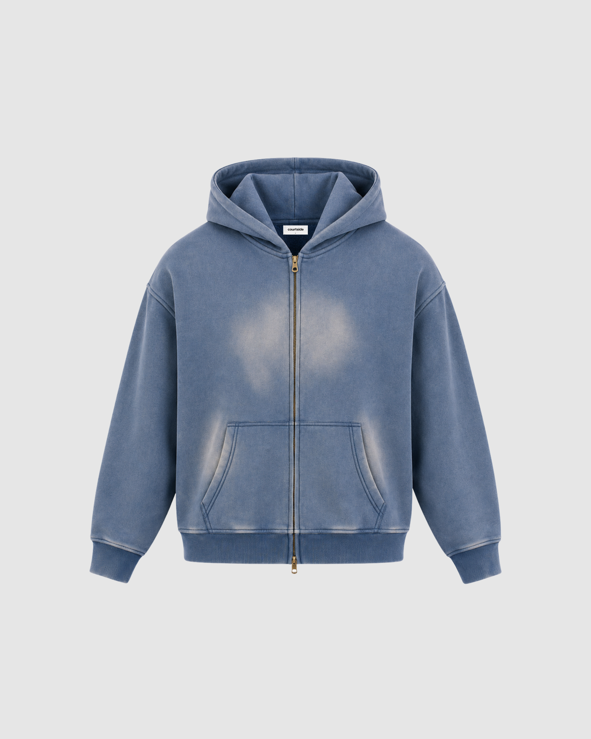 SUNFADE ZIP UP HOODIE - BLUE