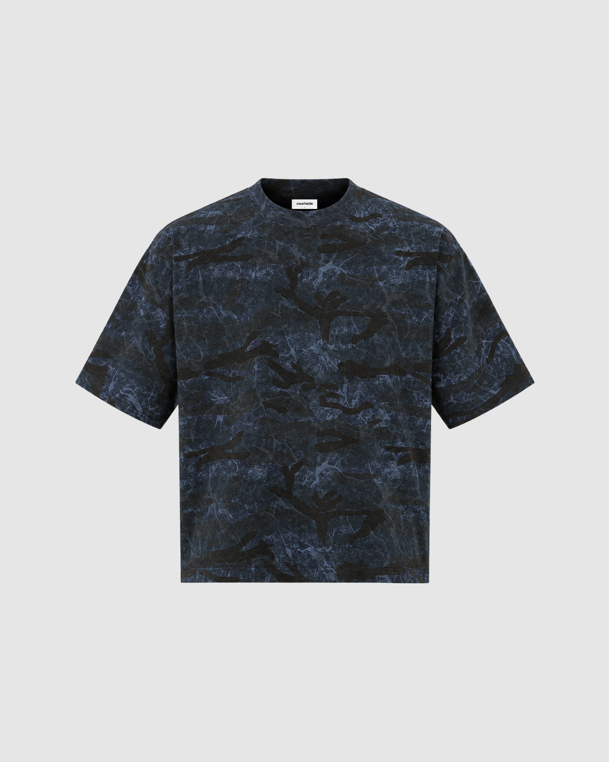 CAMO BOXY T-SHIRT - BLUE