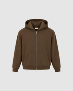 CLOUD ZIP UP HOODIE - COFFEE