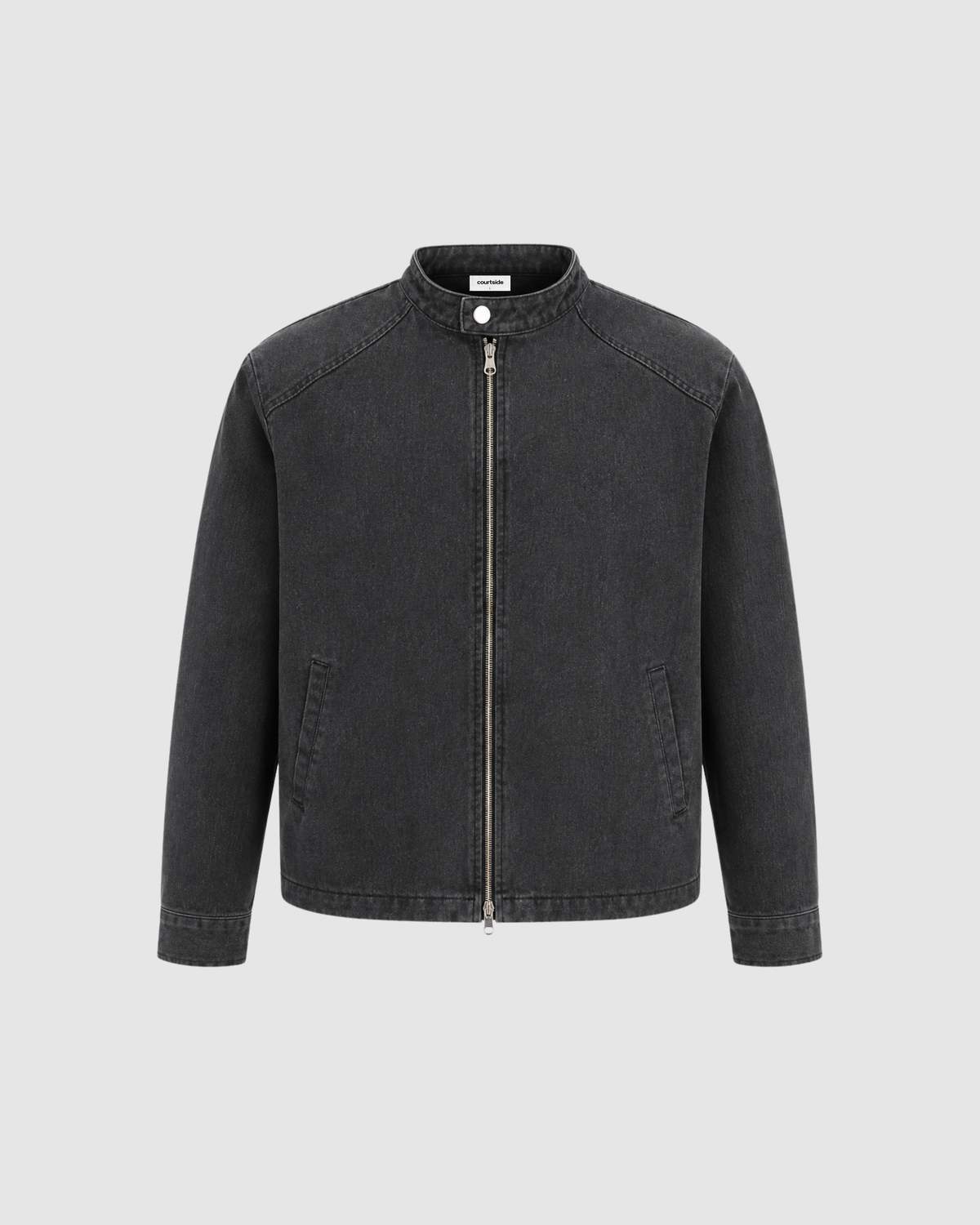 VINTAGE WASHED DENIM JACKET - BLACK