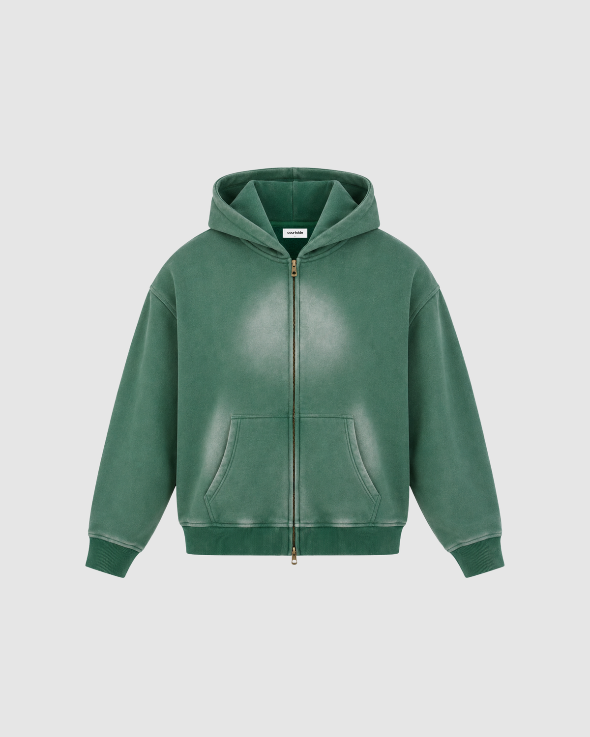 SUNFADE ZIP UP HOODIE - GREEN
