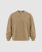 ACID WASH LONG SLEEVE - KHAKI