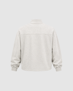 QUARTER ZIP SWEATER - OAT GRAY