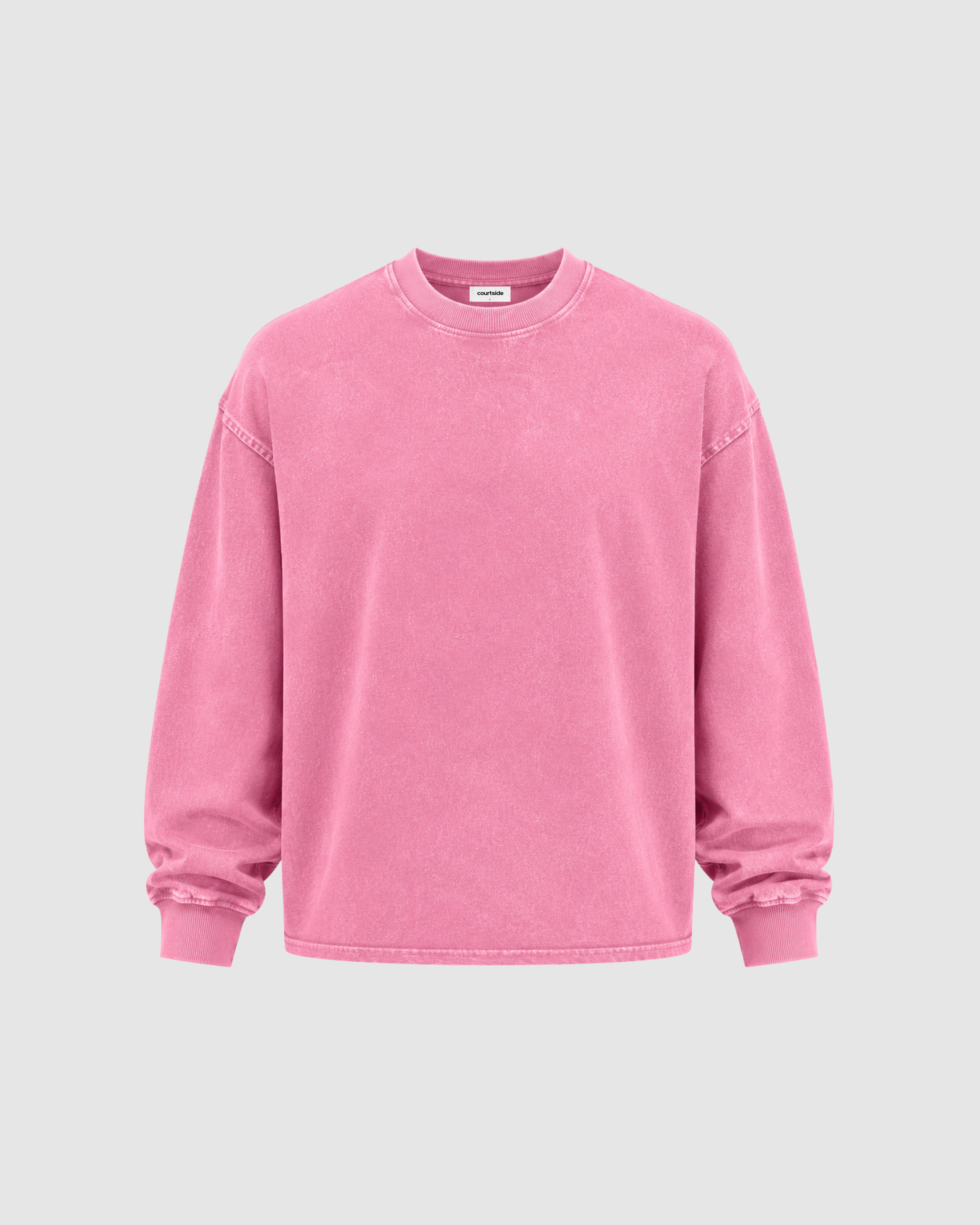 ACID WASH LONG SLEEVE - PINK