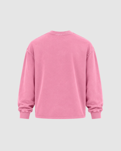 ACID WASH LONG SLEEVE - PINK