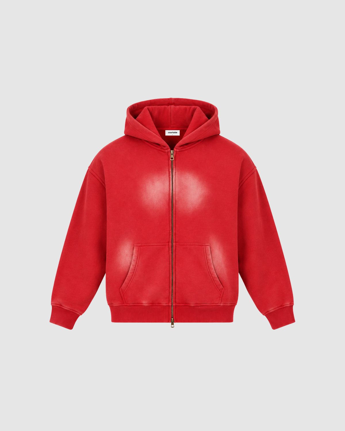 SUNFADE ZIP UP HOODIE - RED