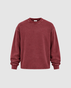 ACID WASH LONG SLEEVE - RED
