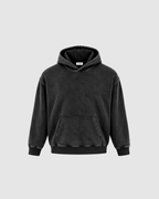 SNOW WASHED HOODIE - BLACK
